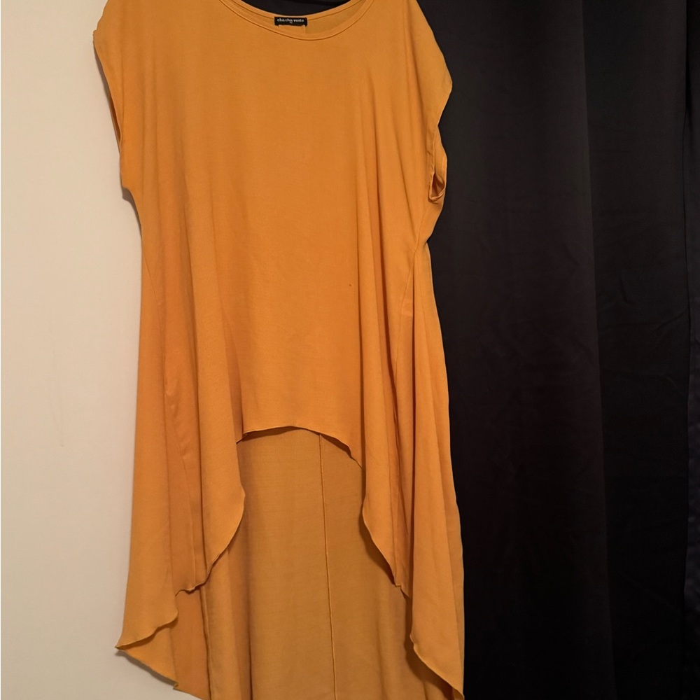 Cha Cha Vente Mustard High Low Dress